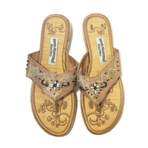 Boca Classics Island Wear beaded flip flop